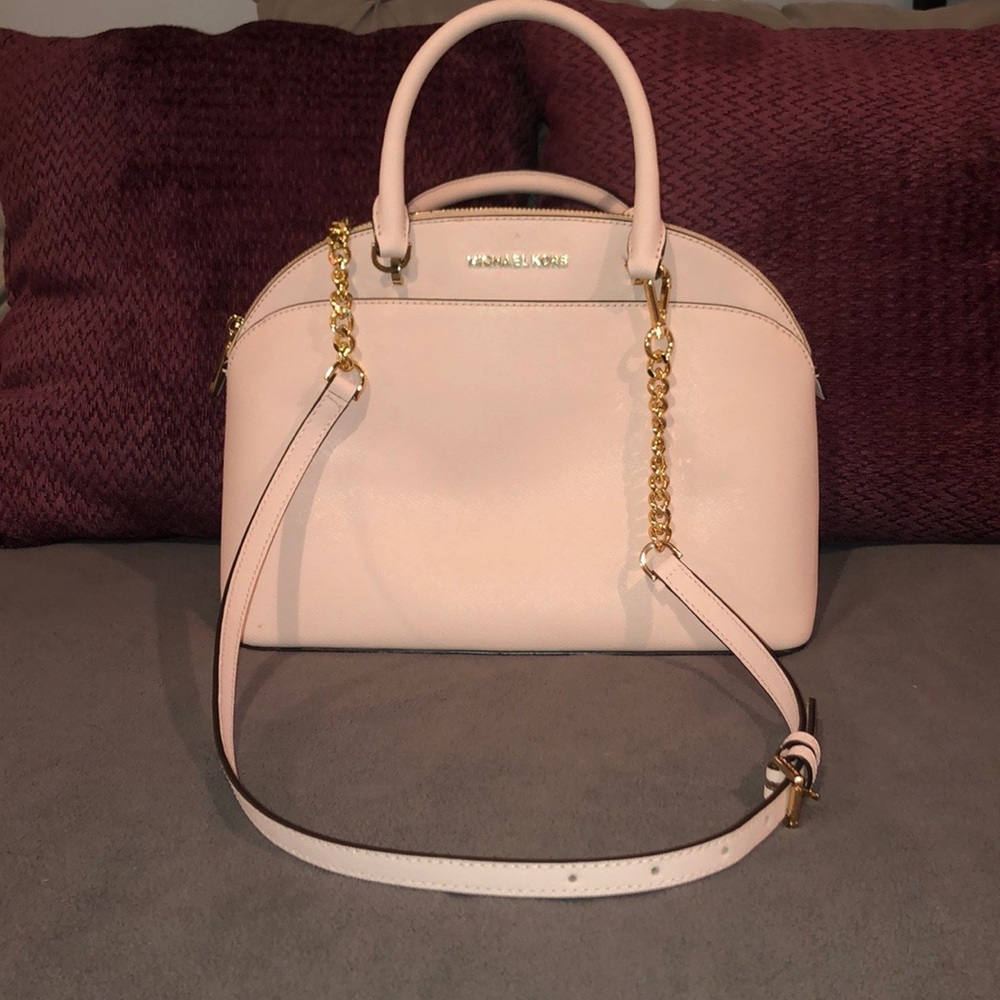 NWT Classy Michael Kors large dome leather satchel
